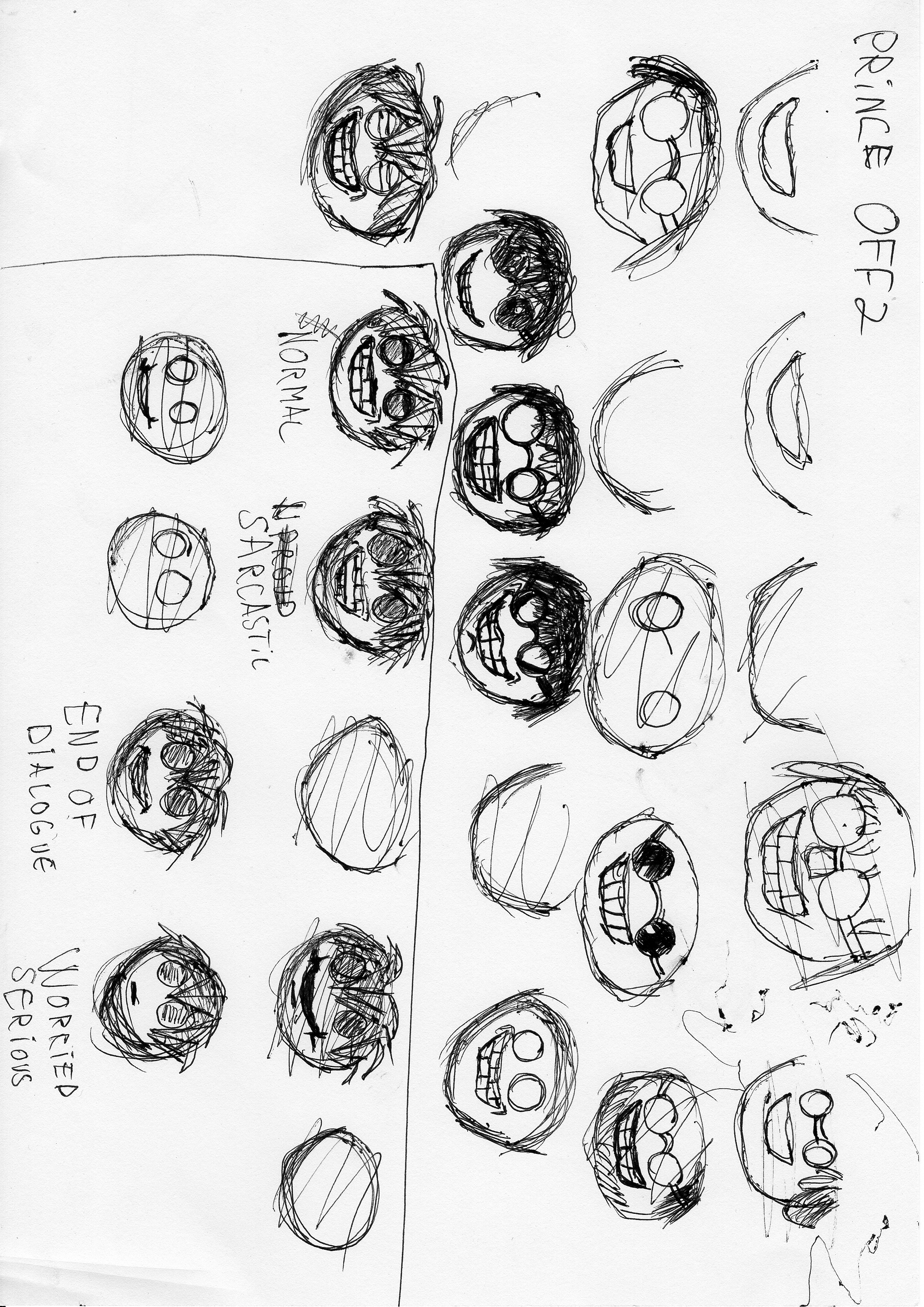 The scratches I made for the prince whom name is Candide.